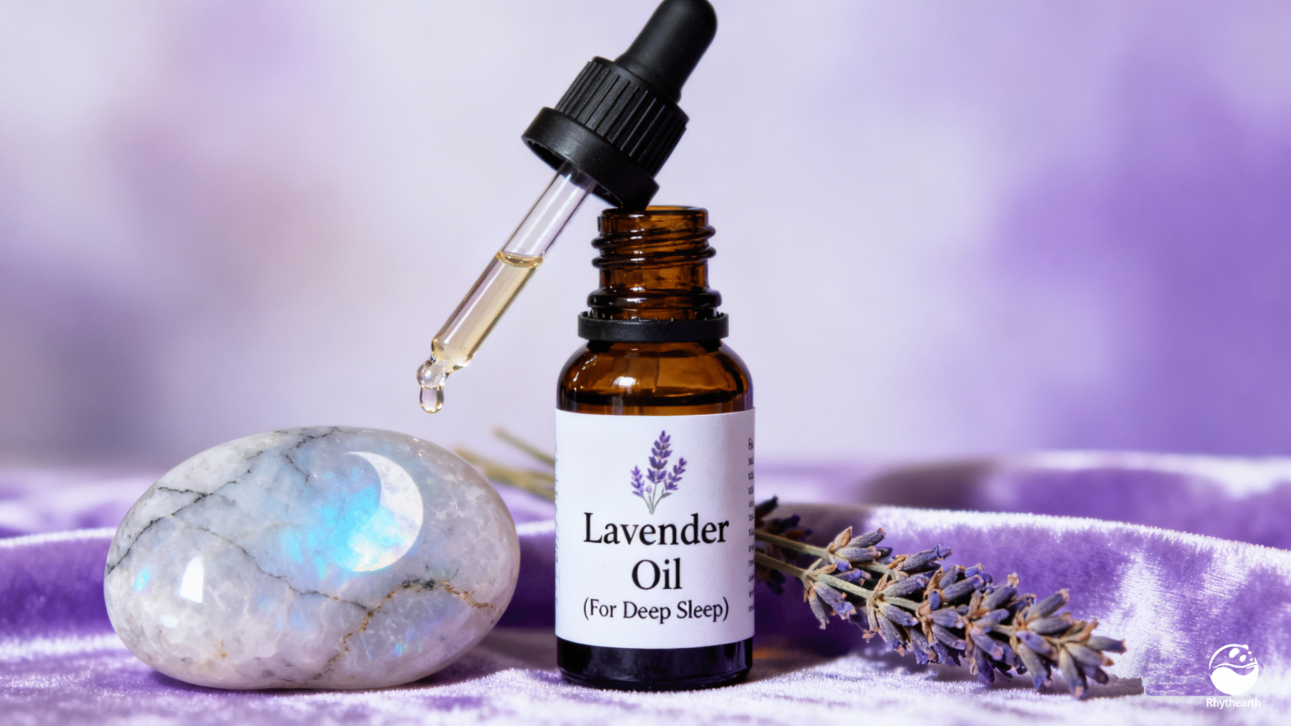 Moonstone + Lavender Oil (For Deep Sleep)