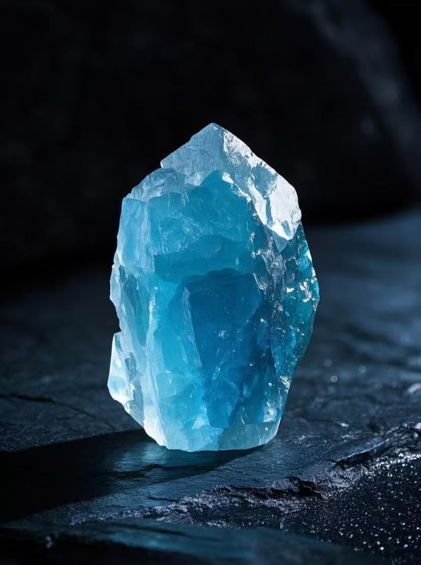 Five Elements Water Aquamarine Enhance Wisdom Calm Natural Crystal Bracelet